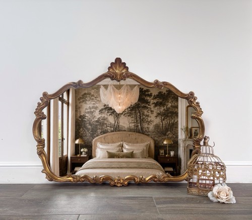Antique mirror large gold - mirror,,