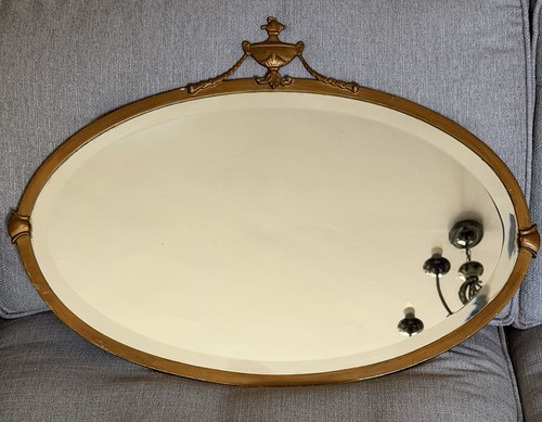 Art deco oval - bevelled, edge