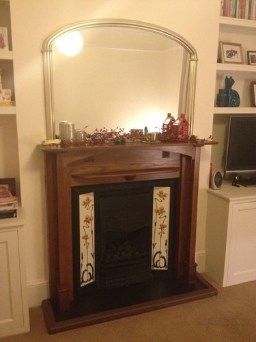 Beautiful antique gold mantle - antique,