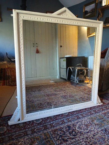 Antique mantle mirror - mantle,