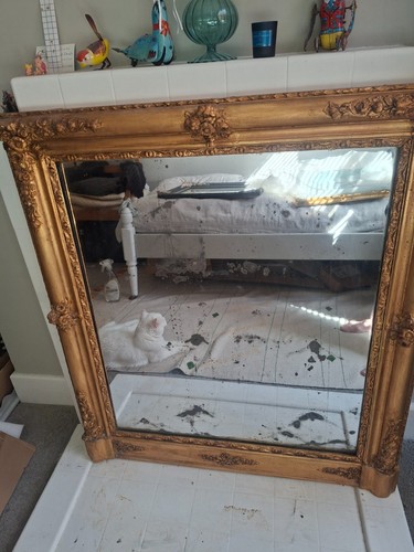 Large mantle gold - large, antique